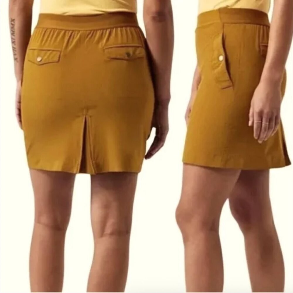 Athleta Vienna Cargo Skort in Harvest Gold
